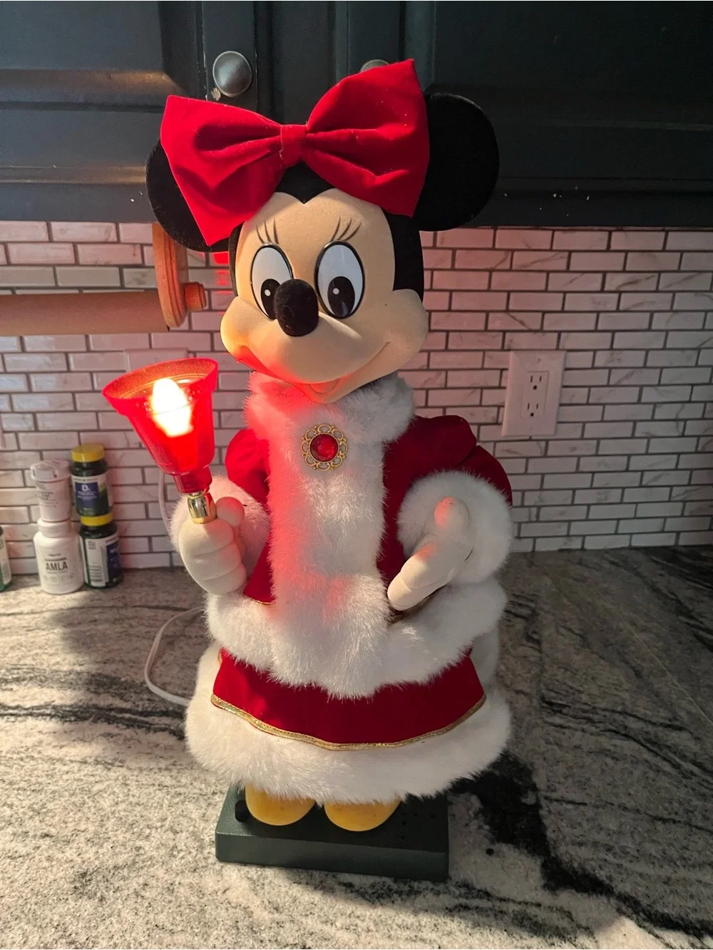 Vintage Disney's Christmas Minnie Mouse Mrs Clause Animated And Music 23 Inches